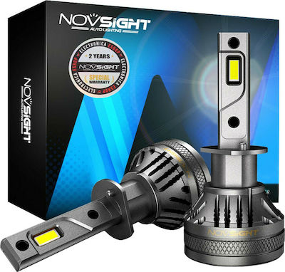 NovSight Λάμπες Αυτοκινήτου H1 LED 6500K Ψυχρό Λευκό 60W 2τμχ