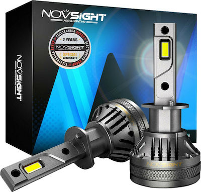 NovSight Lamps Car H1 LED 6500K Cold White 60W 2pcs