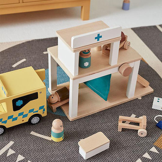 Kids Concept Όχημα Ξύλινο Νοσοκομείο Aiden από Ξύλο για 36+ Μηνών