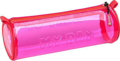 Brunnen Pencil Case Barrel with 1 Compartment Fluo Pink