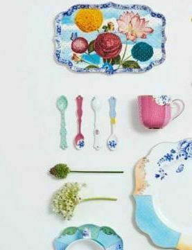 PiP Studio Royal Flowers Porzellan Rechteckig Serviertablett 26x18cm 51.018.018 1Stück PiP Studio Royal Flowers Porzellan Rechteckig Serviertablett 26x18cm 51.018.018 1Stück