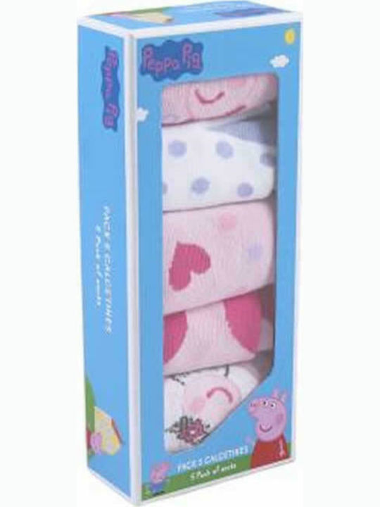 Cerda Παιδικές Κάλτσες Μακριές Peppa Pig Ροζ 5 Ζευγάρια