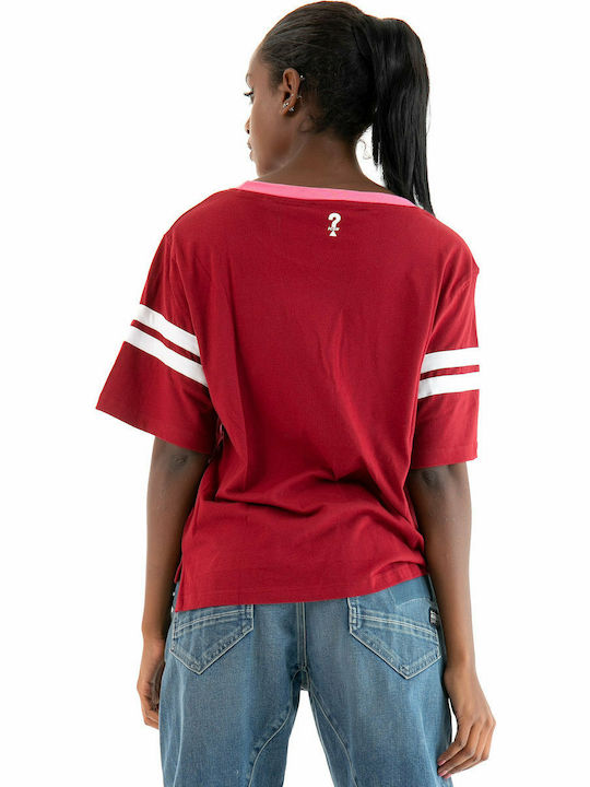 Superdry Collegiate Femeie Supradimensionat Tricou Roșu