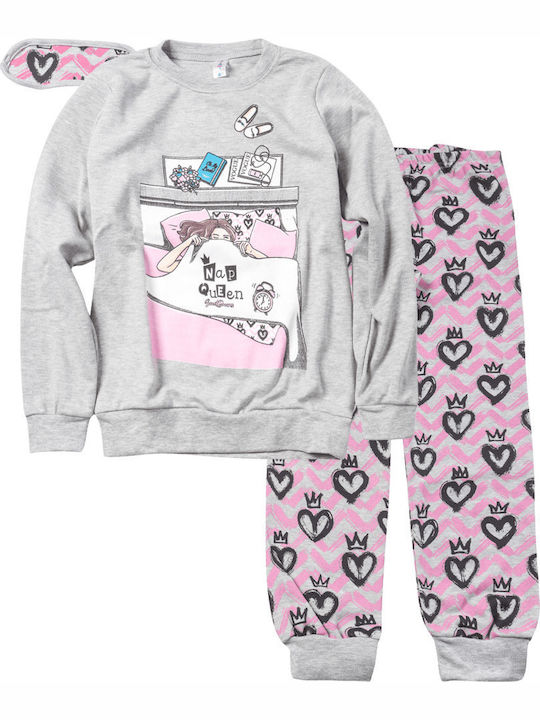 Dreams by Joyce Set Top & Bottom Kids Winter Pyjamas Gray