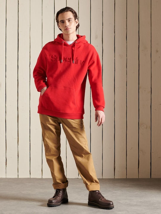 Sweatshirt with Hood Red
