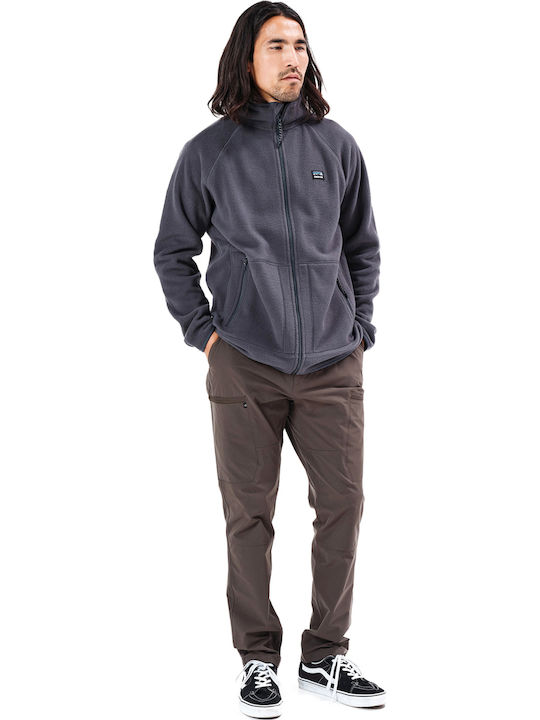 212.EM29.109 Men's Fleece Cardigan Ebony