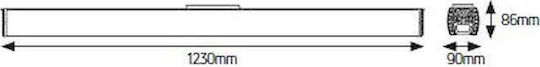 Geyer Commercial Linear LED Ceiling Light 200W Natural White IP20