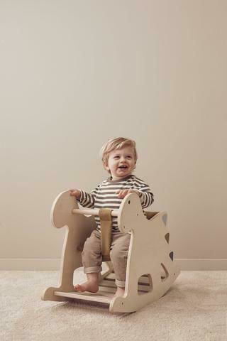 Kids Concept Ξύλινο Κουνιστό Παιχνίδι Δεινόσαυρος για 10+ μηνών για Βάρος έως 50kg Μπεζ