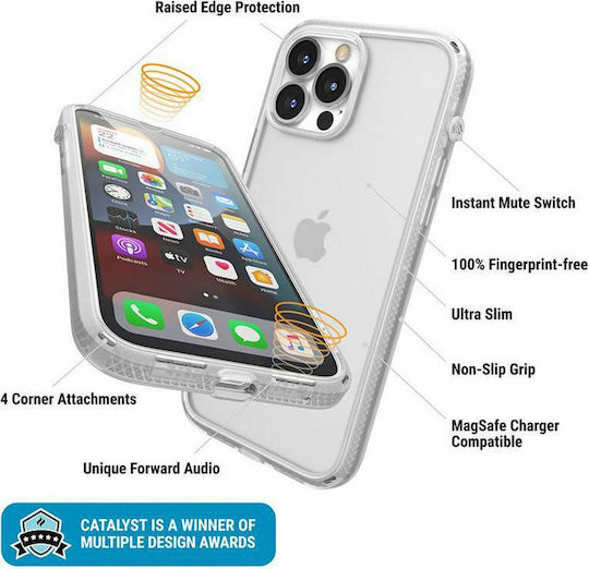 Catalyst Influence Umschlag Rückseite Kunststoff 2mm mit Band Transparent (iPhone 13 Pro Max)