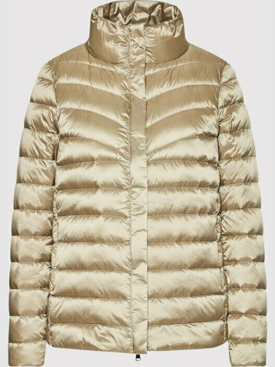 Jasen Kurz Damen Puffer Jacke für Winter Gold