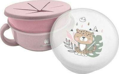 Kikka Boo Baby Food Bowl Savanna made of Silicone Pink