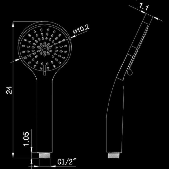 Vinci Vincirain Family V814507 Handbrause mit Spirale
