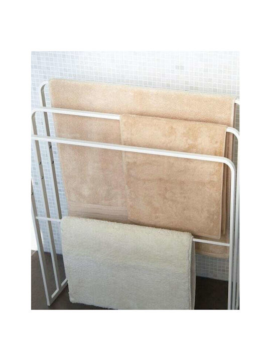 Yamazaki YMZK Triple Floor Standing Bathroom Freestanding Coat Rack ​70x160cm White