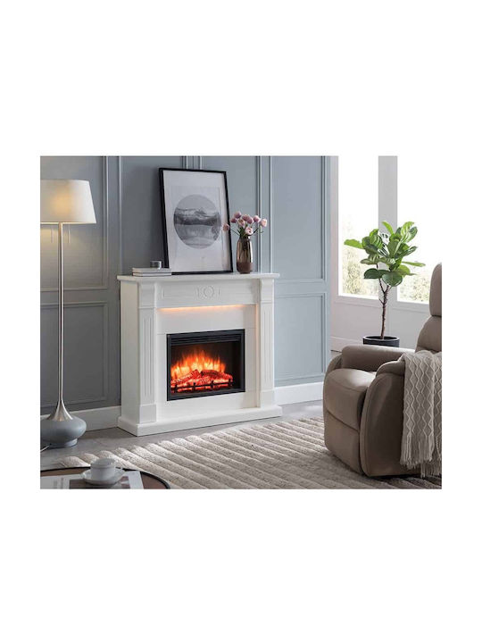 Richen Ermis Floor Electric Fireplace 2000W 110x99cm White