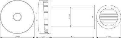 Europlast Lüftungsgitter 14.8x15.3cm Rechteckig mit Gitter