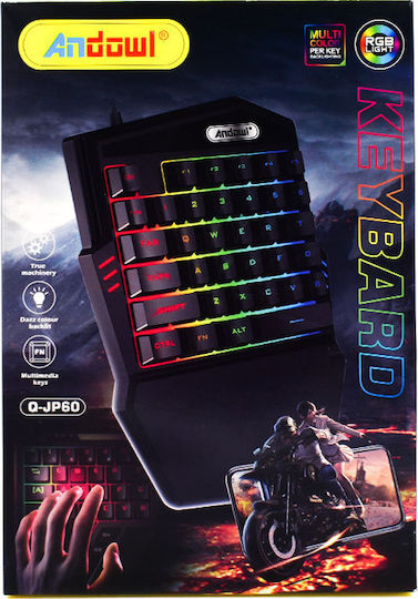Andowl Q-JP60 Gaming KeyPad με RGB φωτισμό (Αγγλικό US)