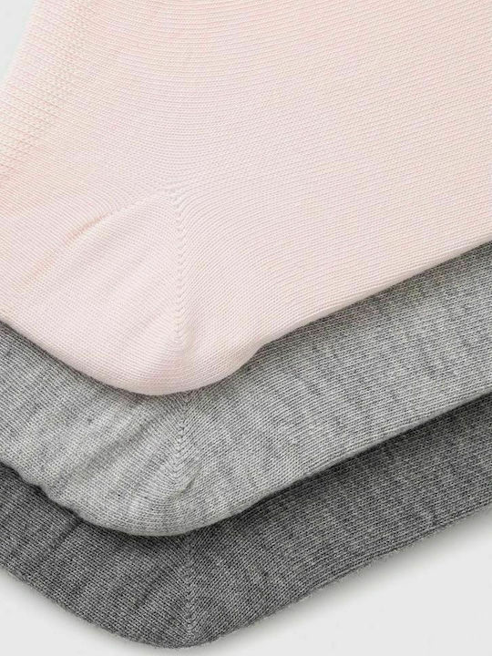 Calvin Klein Γυναικείες Μονόχρωμες Κάλτσες Γκρι / Ροζ 3Pack