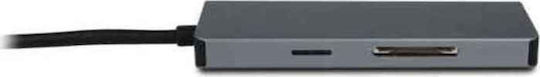 NGS WonderDock 7 USB-C Dockingstation für Laptops mit HDMI 4K PowerDelivery Ethernet Grau