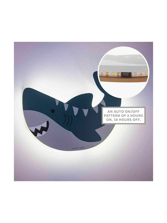 Stephen Joseph Kids Wall Light Led Wooden Shark