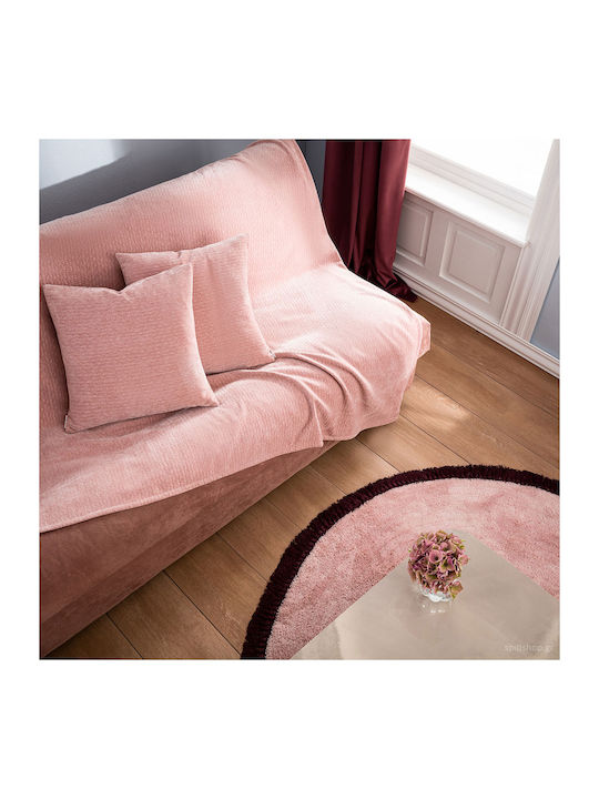 Gofis Home Valley Armchair Throw Chenille 180x180cm Sweet Pink 421/17