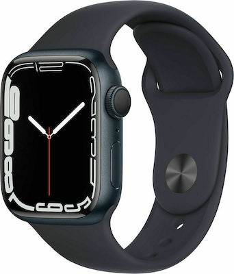 Apple Watch Series 7 Aluminium 45mm Waterproof with Heart Rate Monitor (Midnight)