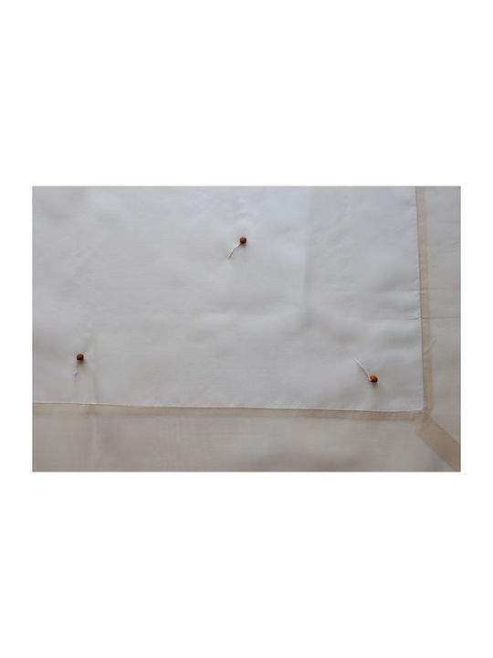 Mc Decor Tablecloth with Embroidery Set 5pcs 50291 Ecru
