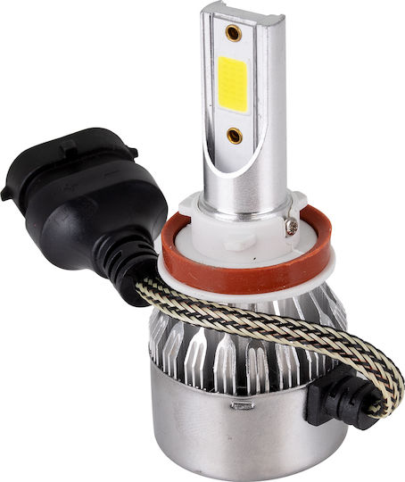 GloboStar Lampen Auto C6 Line H16 Canbus LED 6000K Kaltes Weiß 8-48V 72W 2Stück