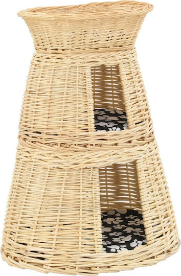 vidaXL Гнездо Котка Кафяв 47x34x60см