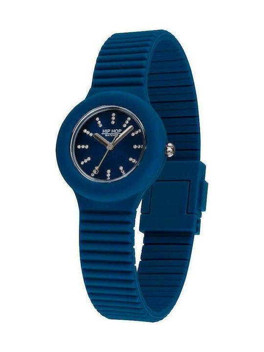 HipHop Watch with Rubber Strap Blue