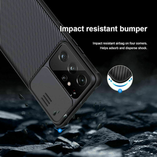 Nillkin Camshield Задна корица Пластмаса Черен (Galaxy A03s)