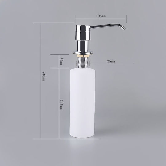 Pyramis DP-01 Dispenser Αφρού Μεταλλικό Ασημί 300ml