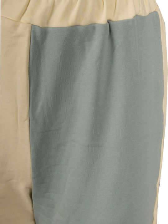 TM0404 Women's High Waist Fabric Trousers with Rubber Band in Regular Fit