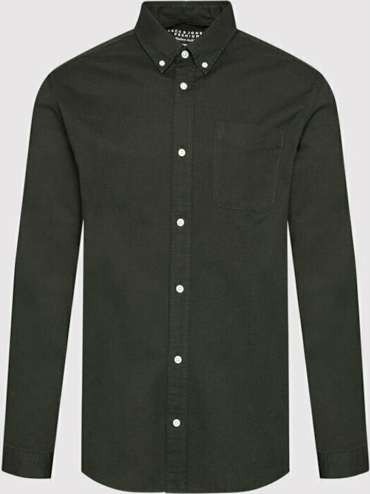 Long-sleeved Cotton Shirt Green