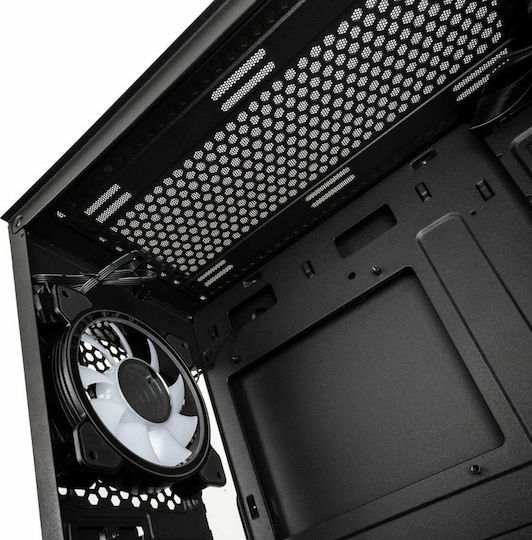 Kolink Void Rift Gaming Midi-Turm Computergehäuse mit Seitenfenster und RGB-Beleuchtung Schwarz