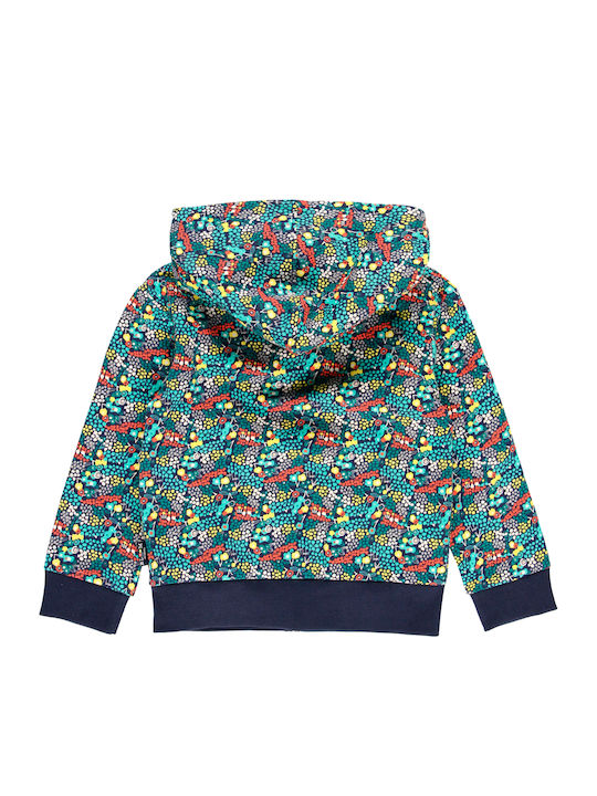 Boboli Girls Hooded Sweatshirt with Zipper Multicolour