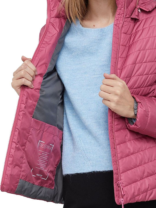 Ascythia Scurtă Jachetă de femei Puffer Roz