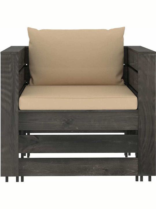 Living Room Set For Small Outdoor Spaces 2 Pieces Gray With Pillows