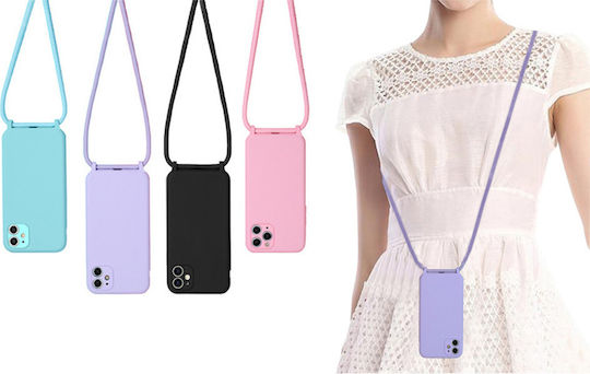 Sonique CarryHang Back Cover Silicone 0.5mm with Strap Light Green (Galaxy S21 Ultra)