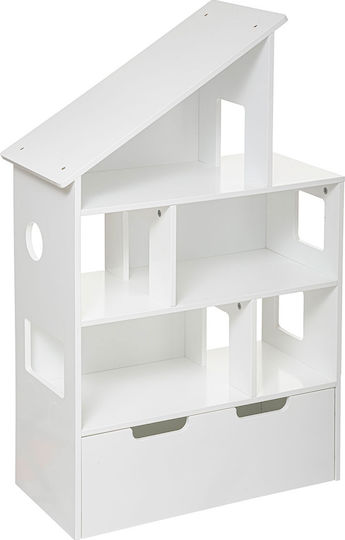 Raft Copii Cutie De Rafturi Montaj Perete Alb 64.5x30x103.5cm