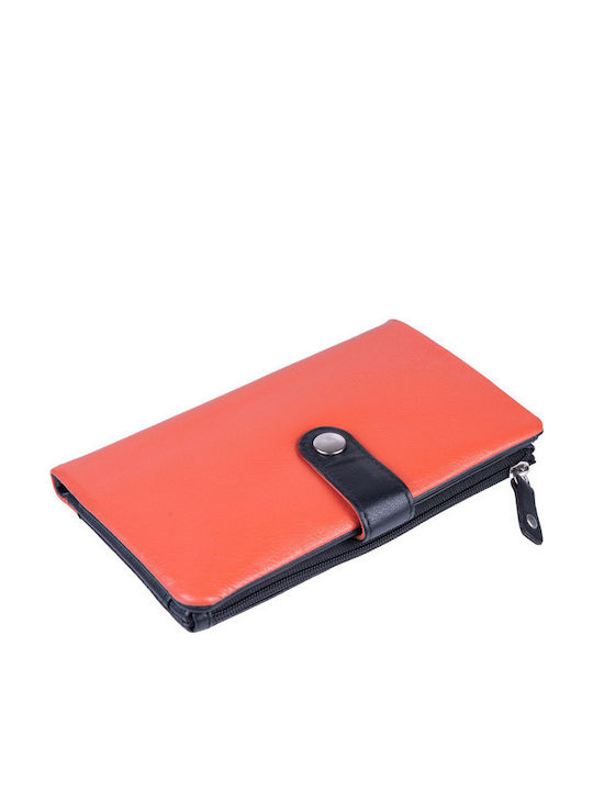 GA Large Leather Women's Wallet Orange