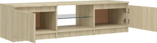 TV-Ständer mit LED-Beleuchtung Sonoma M140xT40xH35.5cm