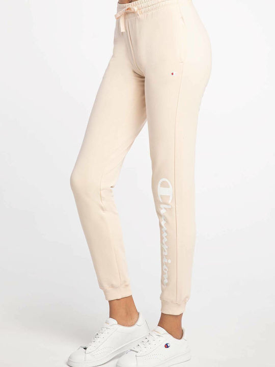 Champion Pantaloni de trening pentru femei cu cauciuc Bej