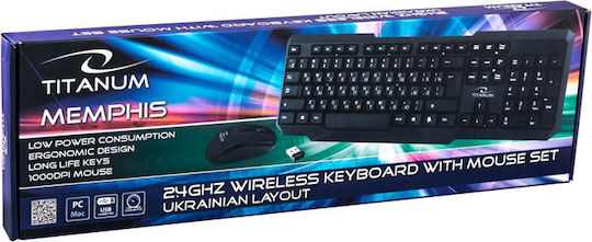 Esperanza TK108 Kabellos Tastatur & Maus Set Englisch US