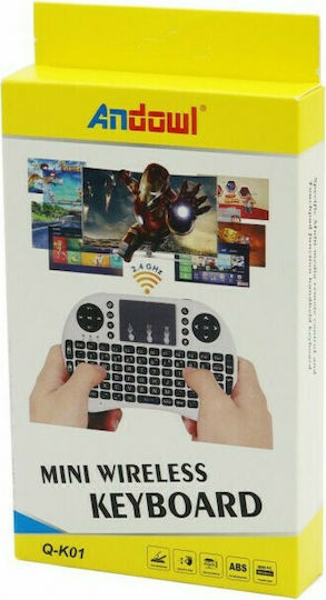 Andowl QY-K01 Fără fir Tastatură cu touchpad Engleză US