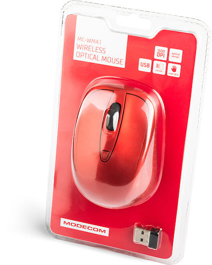 Modecom MC-WM4.1 Ασύρματο Ποντίκι Κόκκινο