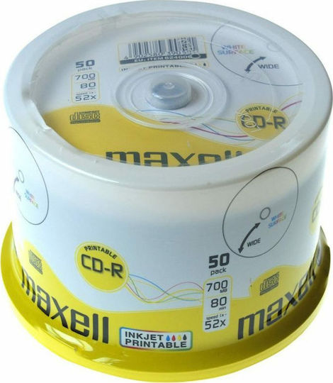 Maxell Recordable CD-R 52x 700MB Cake Box 50pcs