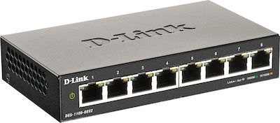 D-Link DGS-1100 v2 Verwaltet L2 Switch mit 8 Ports Gigabit (1Gbps) Ethernet