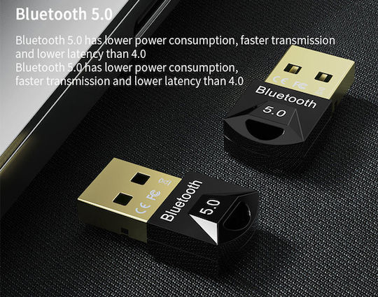 Powertech BT-006 USB Bluetooth 5.0 Adapter με Εμβέλεια 20m
