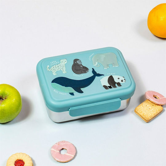 Sass & Belle Endangered Animals Recipient pentru copii din plastic Turcoaz x x 7buc
