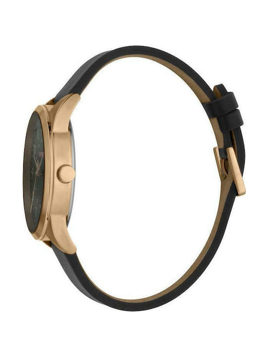 Esprit Cameo Ανδρικό Ρολόι 42mm Μπαταρίας με Μαύρο Δερμάτινο Λουράκι